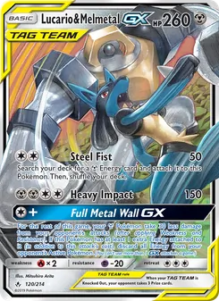 Lucario & Melmetal GX (Unbroken Bonds #120/214)