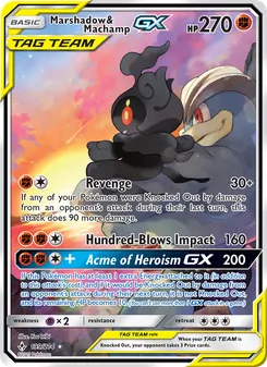 Marshadow & Machamp GX (Unbroken Bonds #199/214)