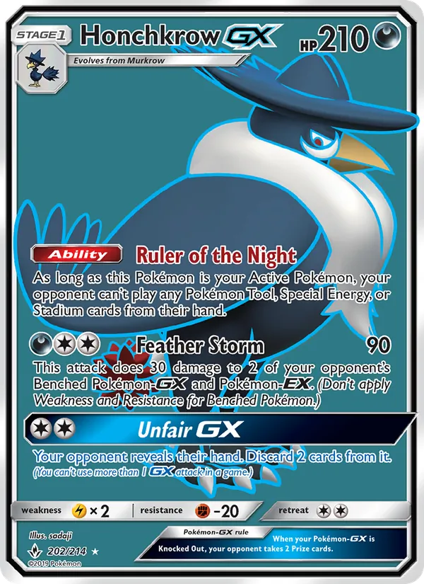 Honchkrow GX (Unbroken Bonds #202/214)