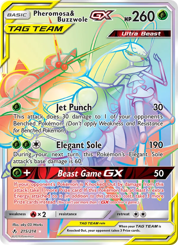 Pheromosa & Buzzwole GX (Unbroken Bonds #215/214)
