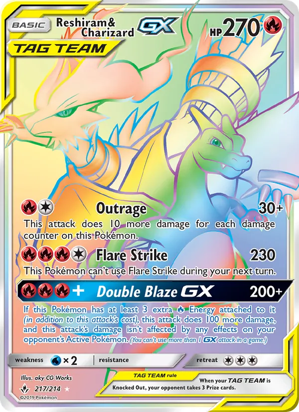Reshiram & Charizard GX (Unbroken Bonds #217/214)
