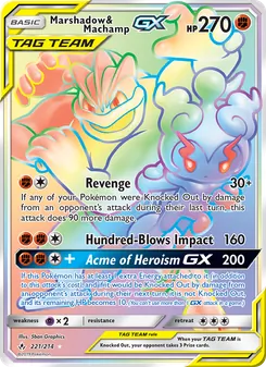 Marshadow & Machamp GX (Unbroken Bonds #221/214)