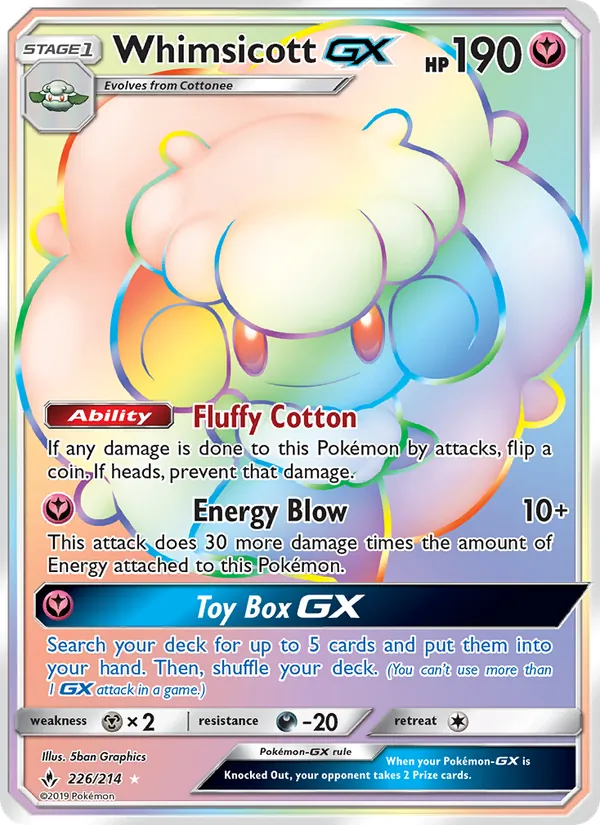 Whimsicott GX (Unbroken Bonds #226/214)