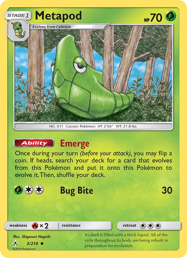 Metapod (Unbroken Bonds #3/214)