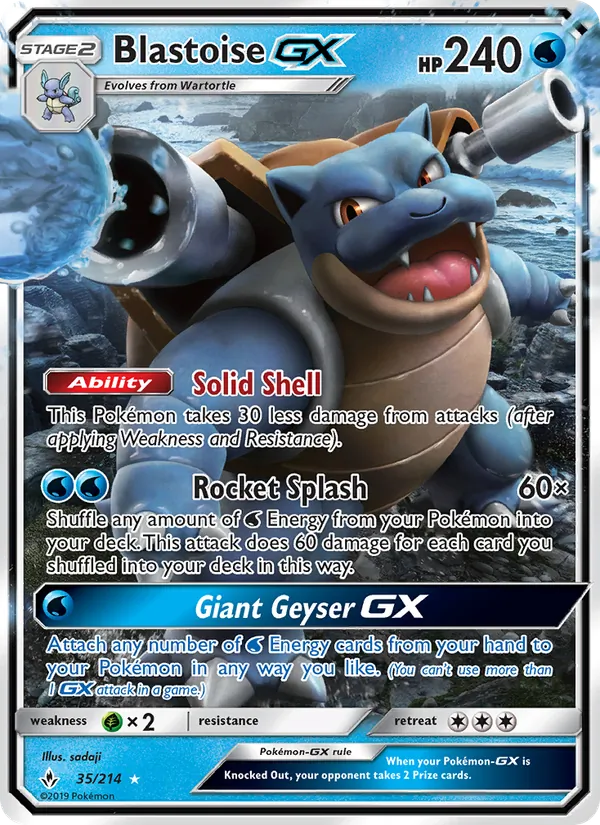 Blastoise GX (Unbroken Bonds #35/214)