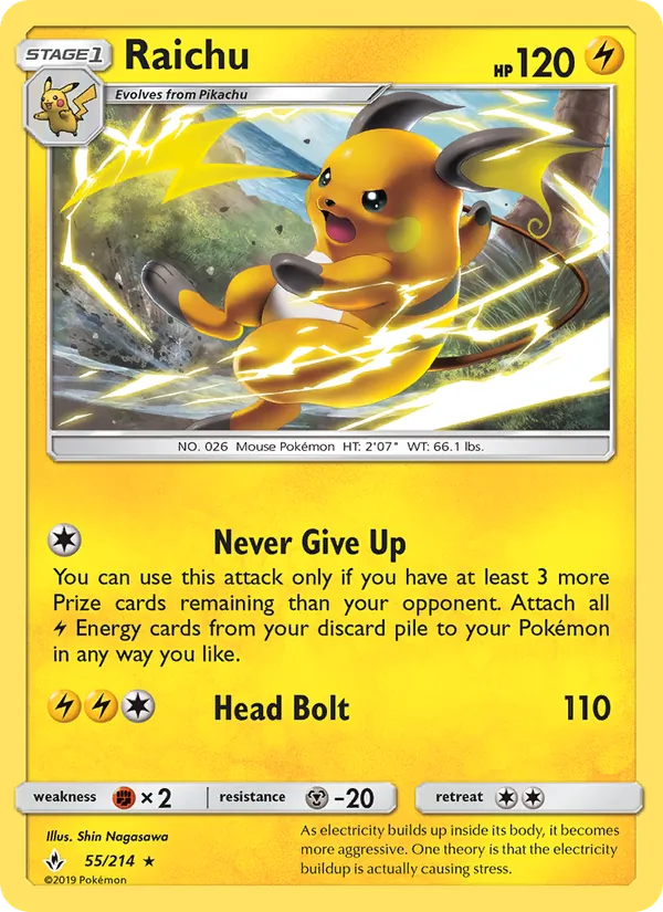 Raichu (Unbroken Bonds #55/214)