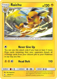 Raichu (Unbroken Bonds #55/214)