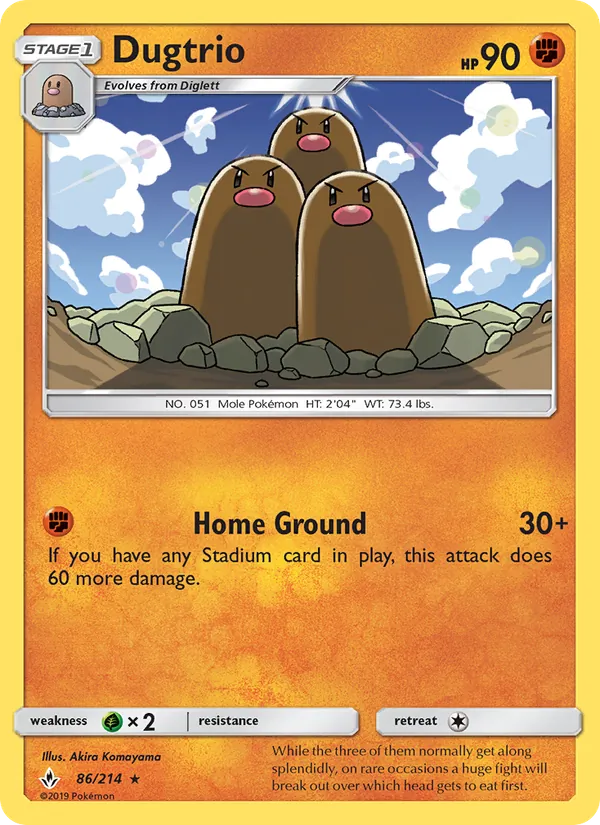 Dugtrio (Unbroken Bonds #86/214)