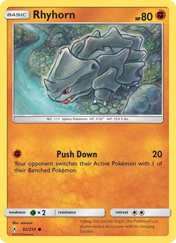 Rhyhorn (Unbroken Bonds #92/214)
