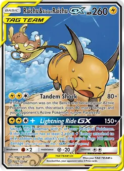 Raichu & Alolan Raichu GX (Unified Minds #221/236)
