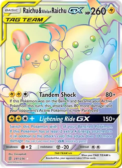 Raichu & Alolan Raichu GX (Unified Minds #241/236)