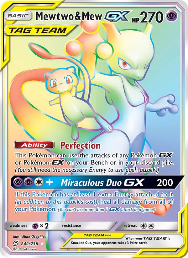 Mewtwo & Mew GX (Unified Minds #242/236)