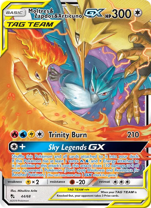 Moltres & Zapdos & Articuno GX (Hidden Fates #44/68)
