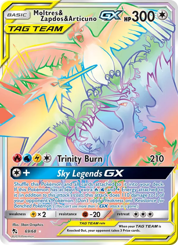 Moltres & Zapdos & Articuno GX (Destino Sfuggente #69/68)