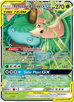 Venusaur & Snivy GX (Cosmic Eclipse #1/236)
