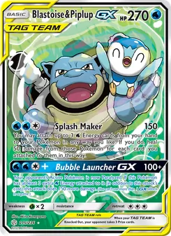 Blastoise & Piplup GX (Cosmic Eclipse #215/236)