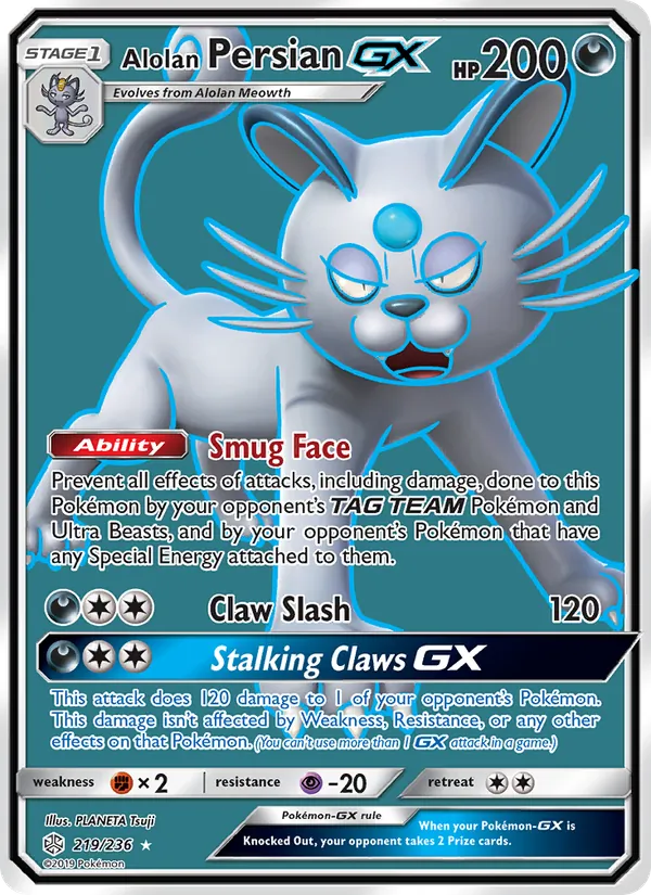 Alolan Persian GX (Cosmic Eclipse #219/236)