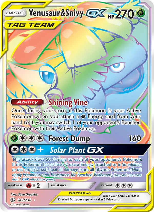 Venusaur & Snivy GX (Cosmic Eclipse #249/236)