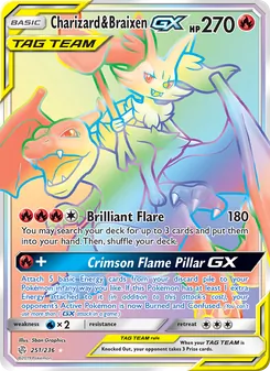Charizard & Braixen GX (Cosmic Eclipse #251/236)