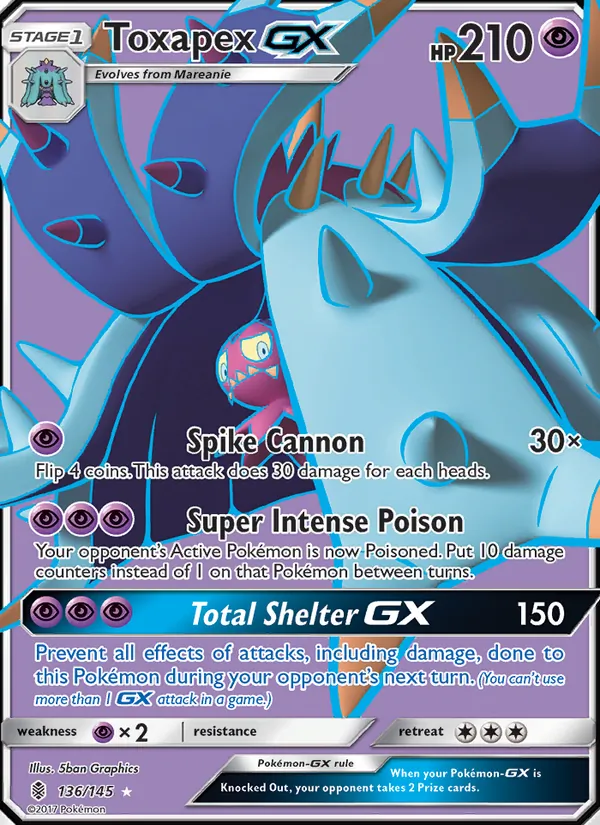 Toxapex GX (Guardians Rising #136/145)