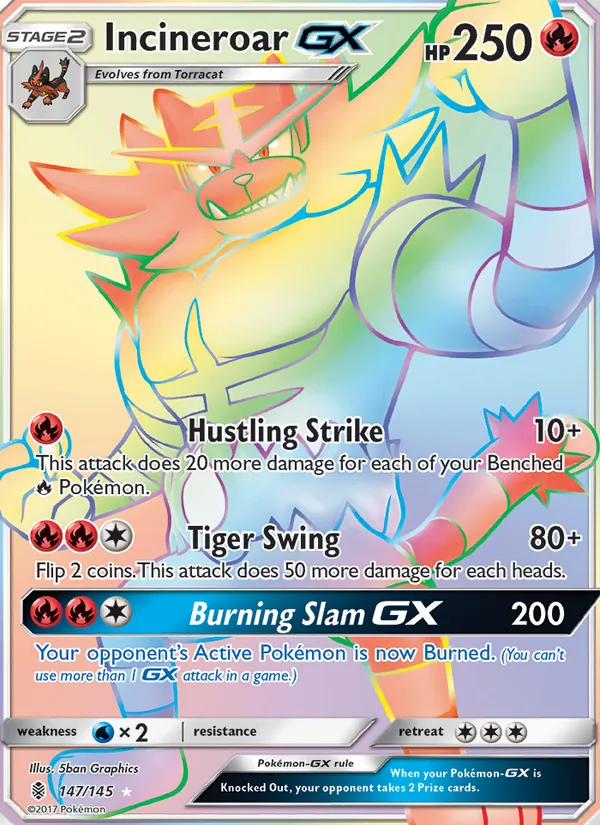 Incineroar GX (Guardians Rising #147/145)
