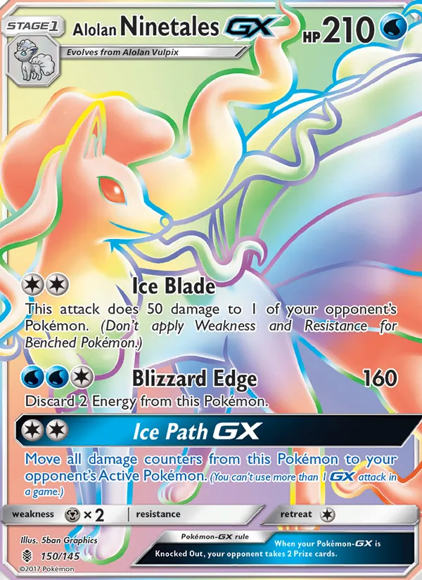 Alolan Ninetales GX (Guardians Rising #150/145)