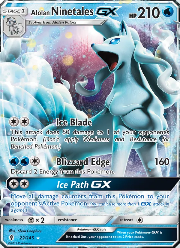 Alolan Ninetales GX (Guardians Rising #22/145)