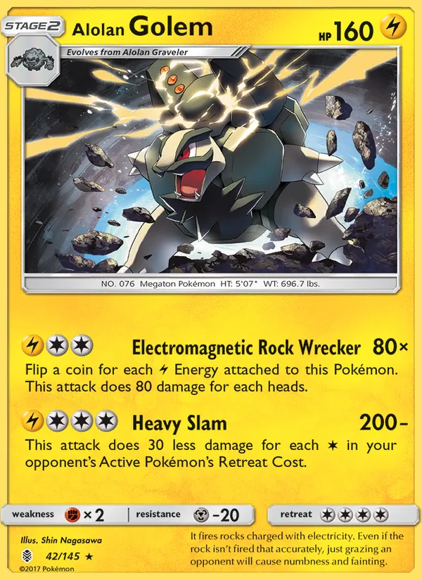 Alolan Golem (Guardians Rising #42/145)