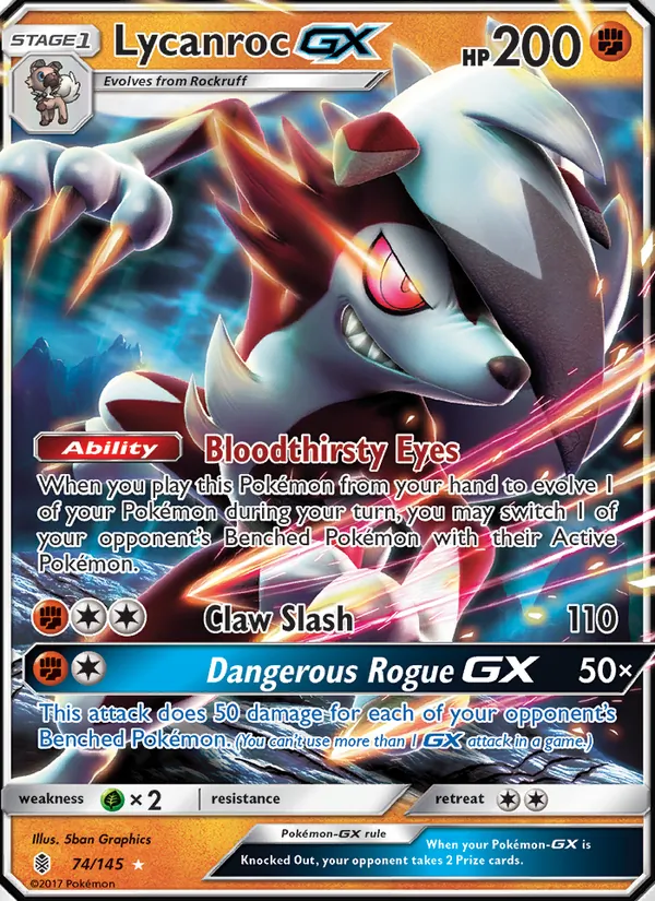 Lycanroc GX (Guardians Rising #74/145)