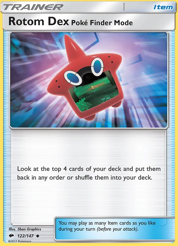 Rotom Dex—Poké Finder Mode (Burning Shadows #122/147)