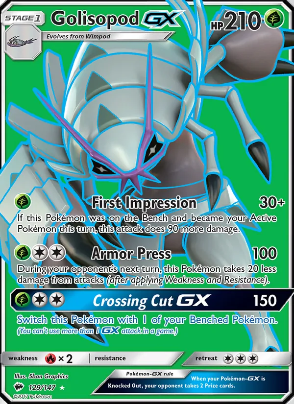 Golisopod GX (Burning Shadows #129/147)