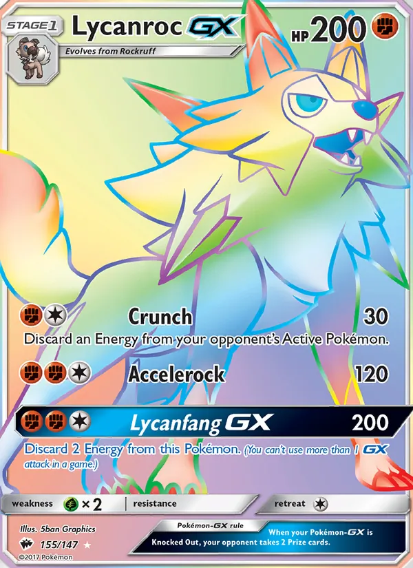 Lycanroc GX (Burning Shadows #155/147)