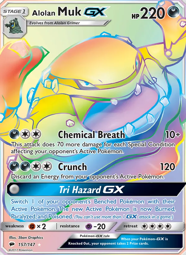 Alolan Muk GX (Burning Shadows #157/147)