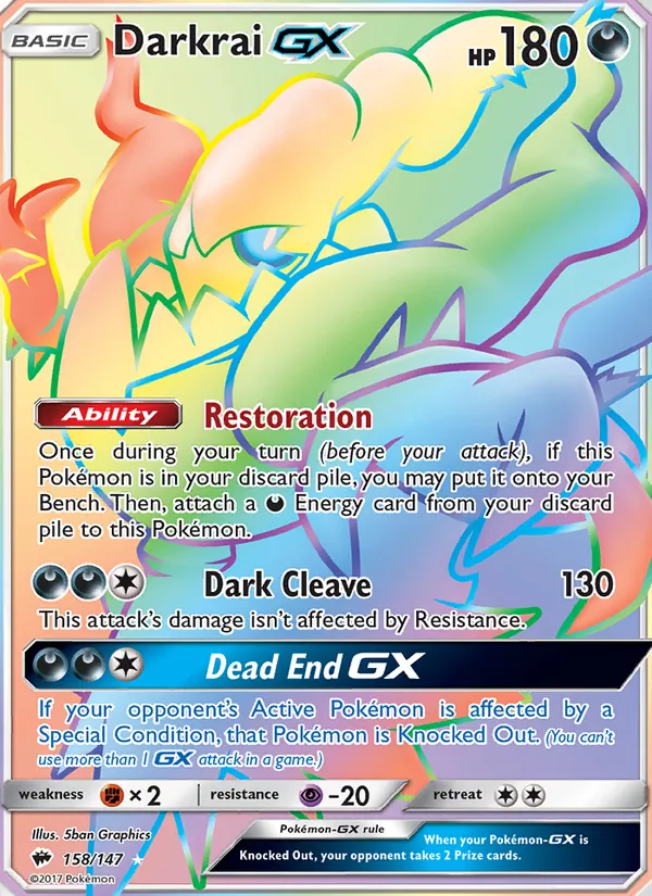 Darkrai GX (Burning Shadows #158/147)
