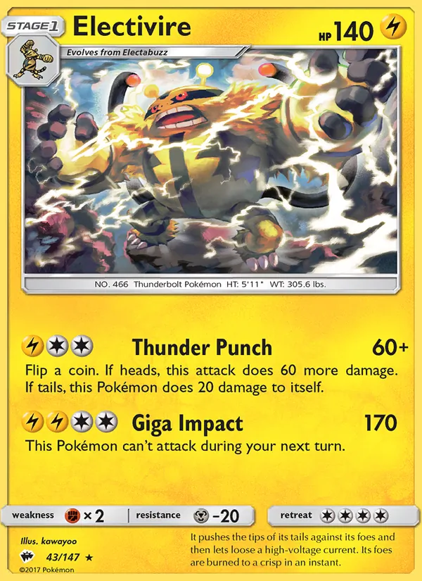 Electivire (Burning Shadows #43/147)