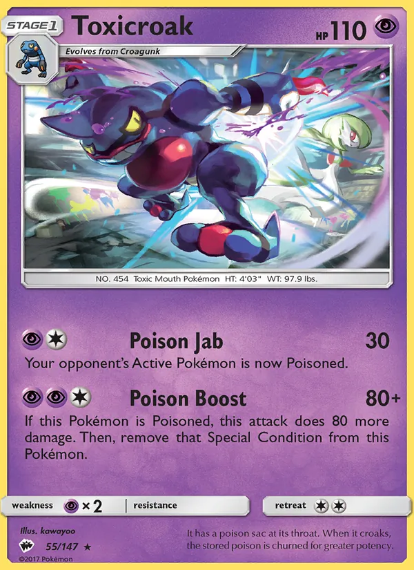 Toxicroak (Burning Shadows #55/147)