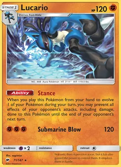 Lucario (Burning Shadows #71/147)