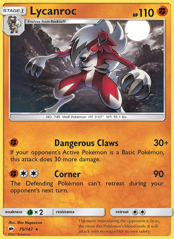 Lycanroc (Burning Shadows #75/147)