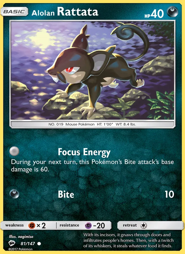 Alolan Rattata (Burning Shadows #81/147)