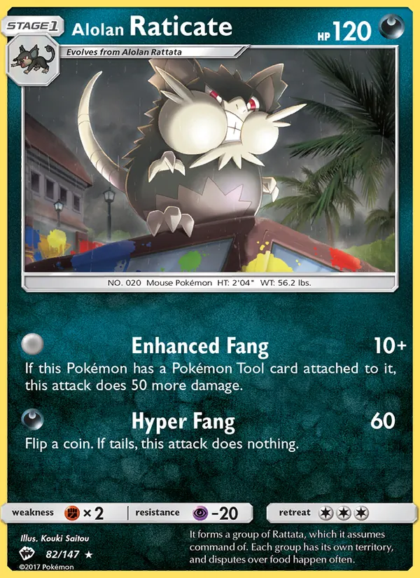 Alolan Raticate (Burning Shadows #82/147)