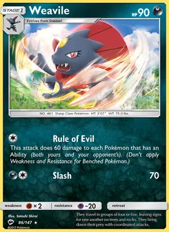 Weavile (Burning Shadows #86/147)