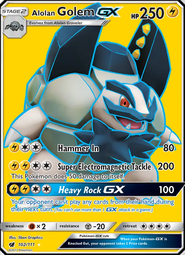 Alolan Golem GX (Crimson Invasion #102/111)