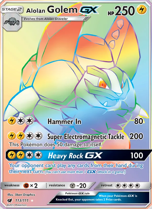Alolan Golem GX (Crimson Invasion #113/111)