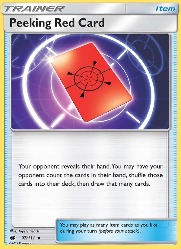 Peeking Red Card (Crimson Invasion #97/111)