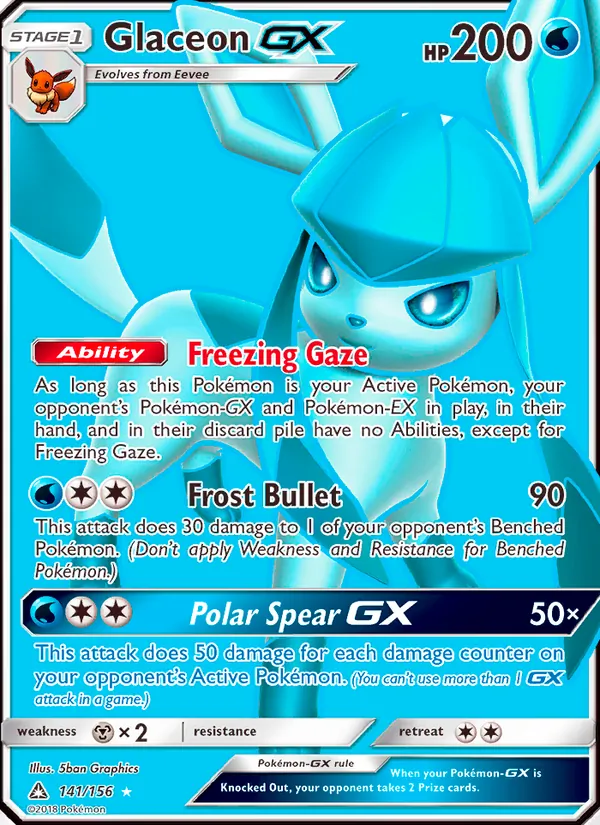 Glaceon GX (Ultra Prism #141/156)
