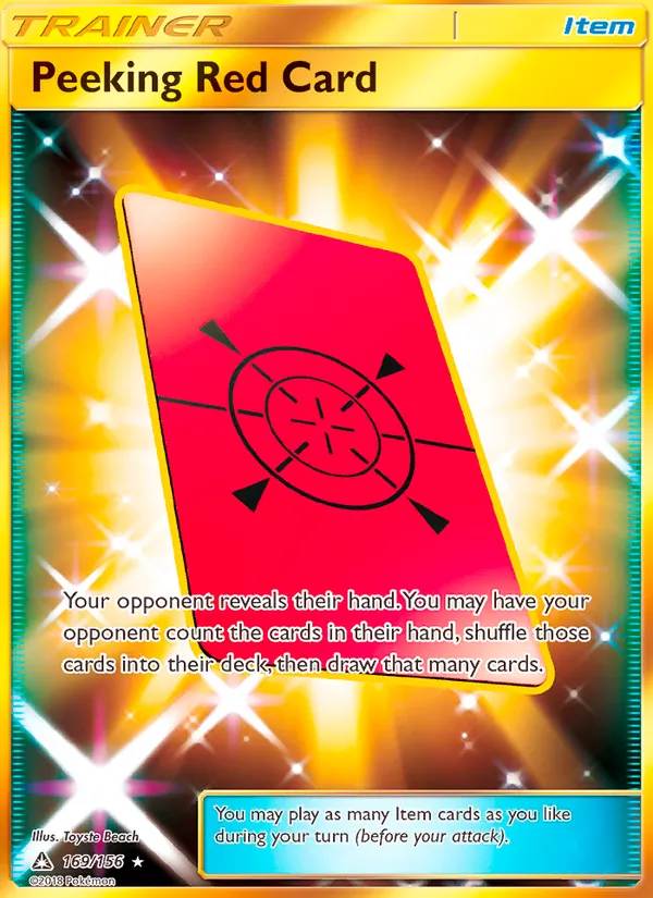 Peeking Red Card (Ultra Prism #169/156)