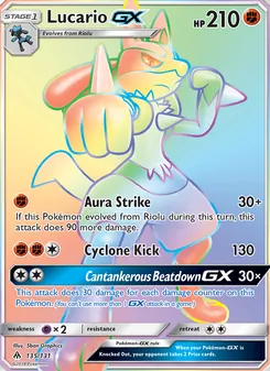 Lucario GX (Forbidden Light #135/131)