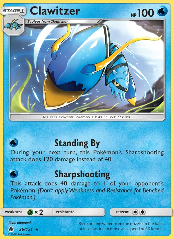 Clawitzer (Forbidden Light #26/131)