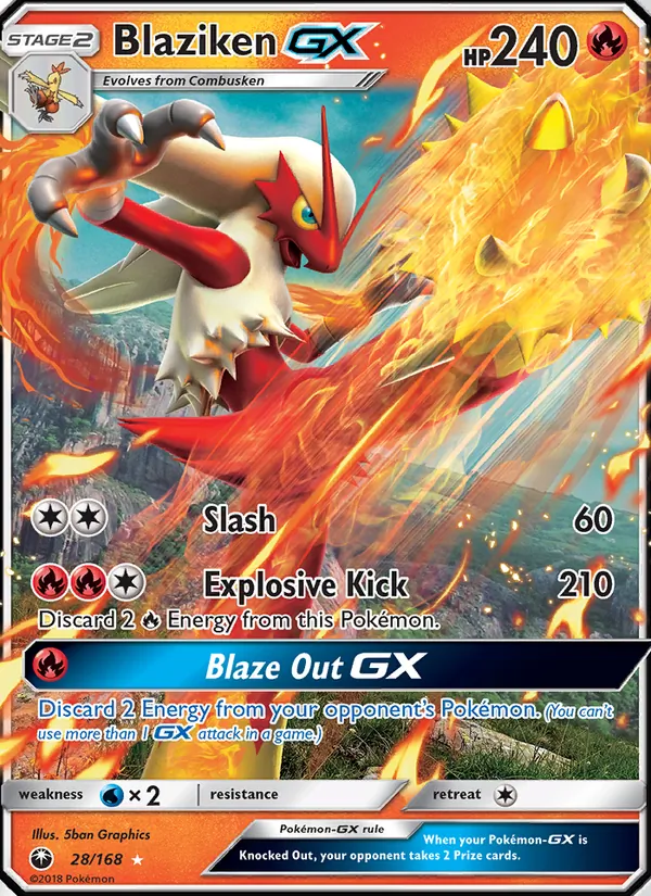 Blaziken GX (Celestial Storm #28/168)