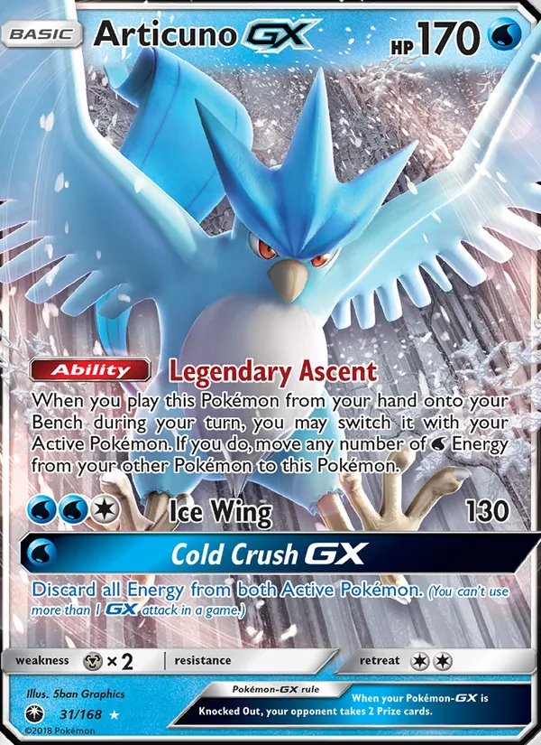 Articuno GX (Celestial Storm #31/168)